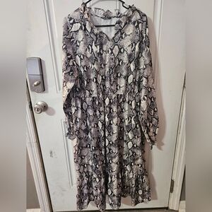 SHEIN Black and Gray Maxi Dress